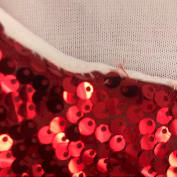 SEQUIN RED TANK or MINI DRESS SZ S - Picture 15 of 16